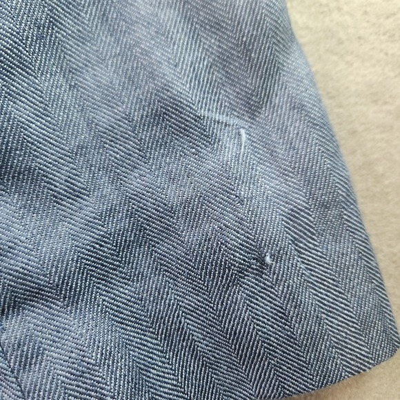 Jos A Bank Reserve Tailored Fit Blue Linen Preppy‎ Beach Wedding men Size 48 - Picture 10 of 11